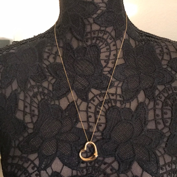 Tiffany & Co. Elsa Peretti 27mm Open Heart Neck. - Picture 4 of 9
